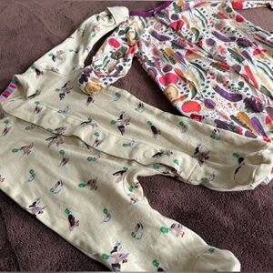 2 Magnetic Me Baby Onesies - Mallards & Vegetable Patch